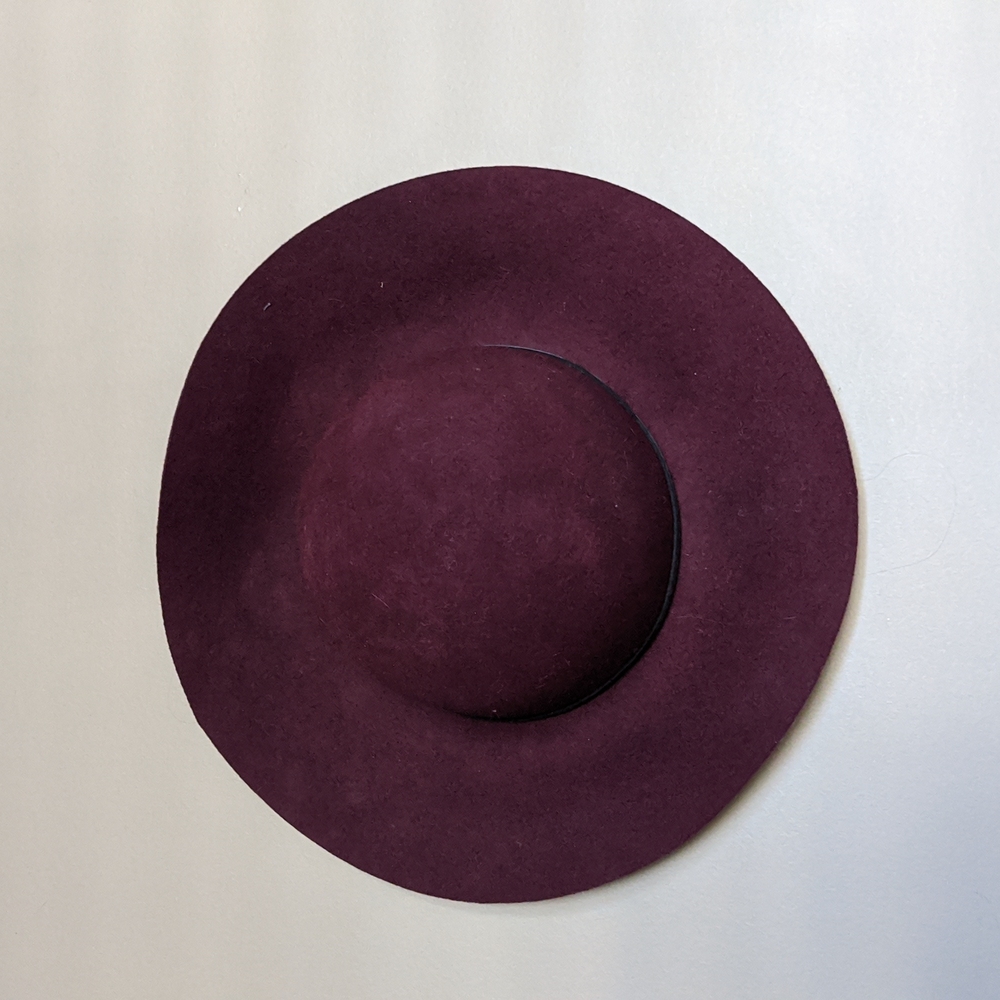 Burgundy Felt Hat